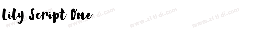 Lily Script One字体转换
